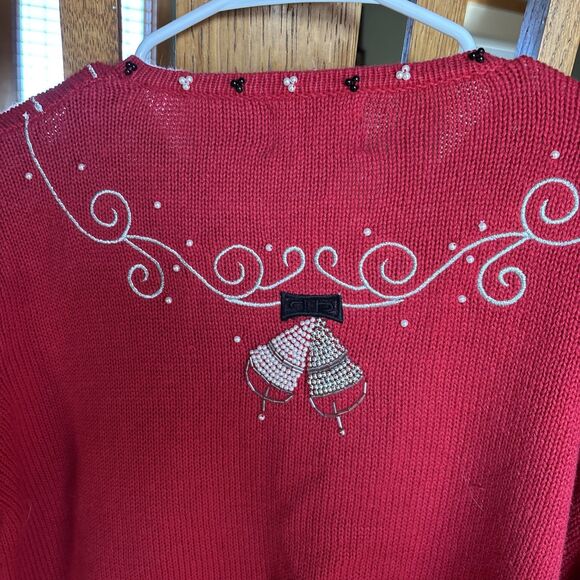 VINTAGE CHRISTMAS SWEATER CUTE UGLY Y2K COTTAGECORE HOLIDAY - Picture 5 of 5
